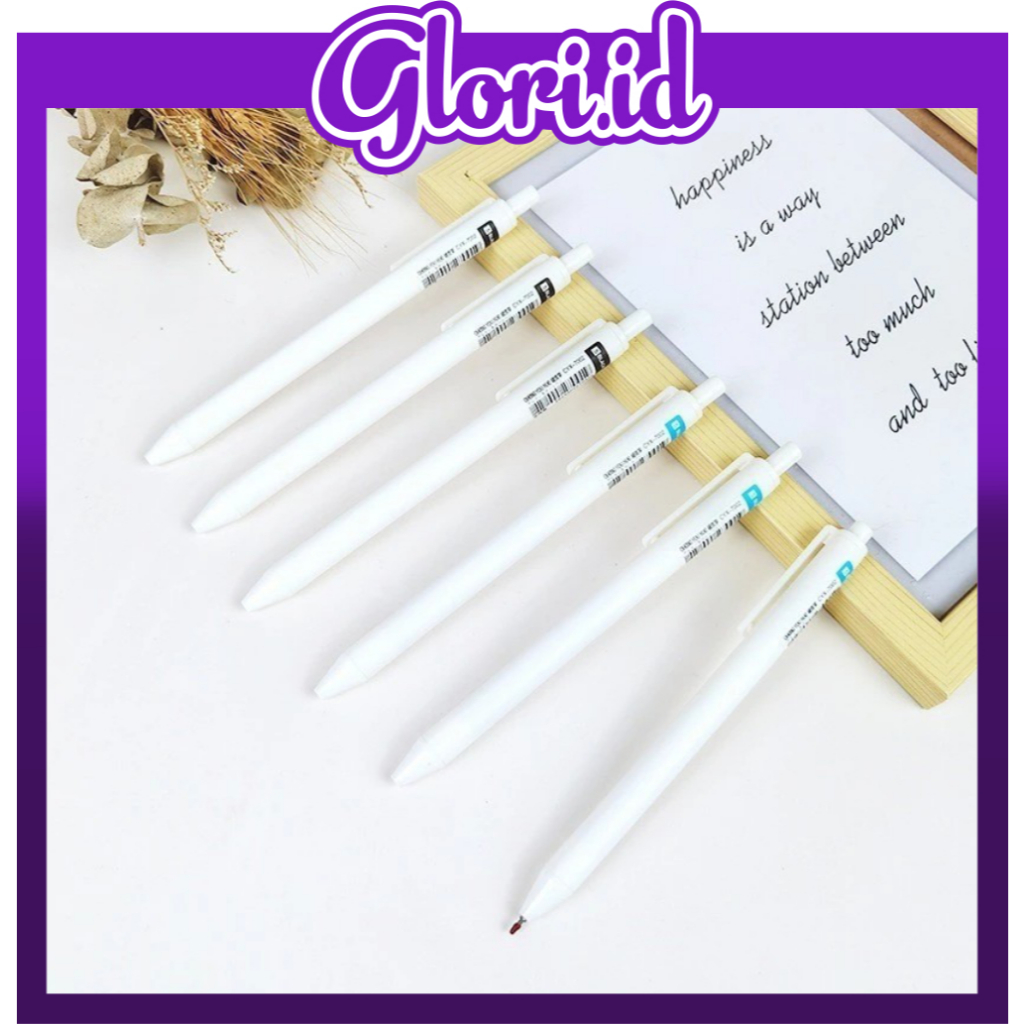 

GLORI.ID Pena Cetekan Polos Putih Pena Gel 0.5mm Pulpen Warna Tinta Hitam Biru Alat Tulis Sekolah Kantor Pen Warna Putih Bolpoint Polos S144
