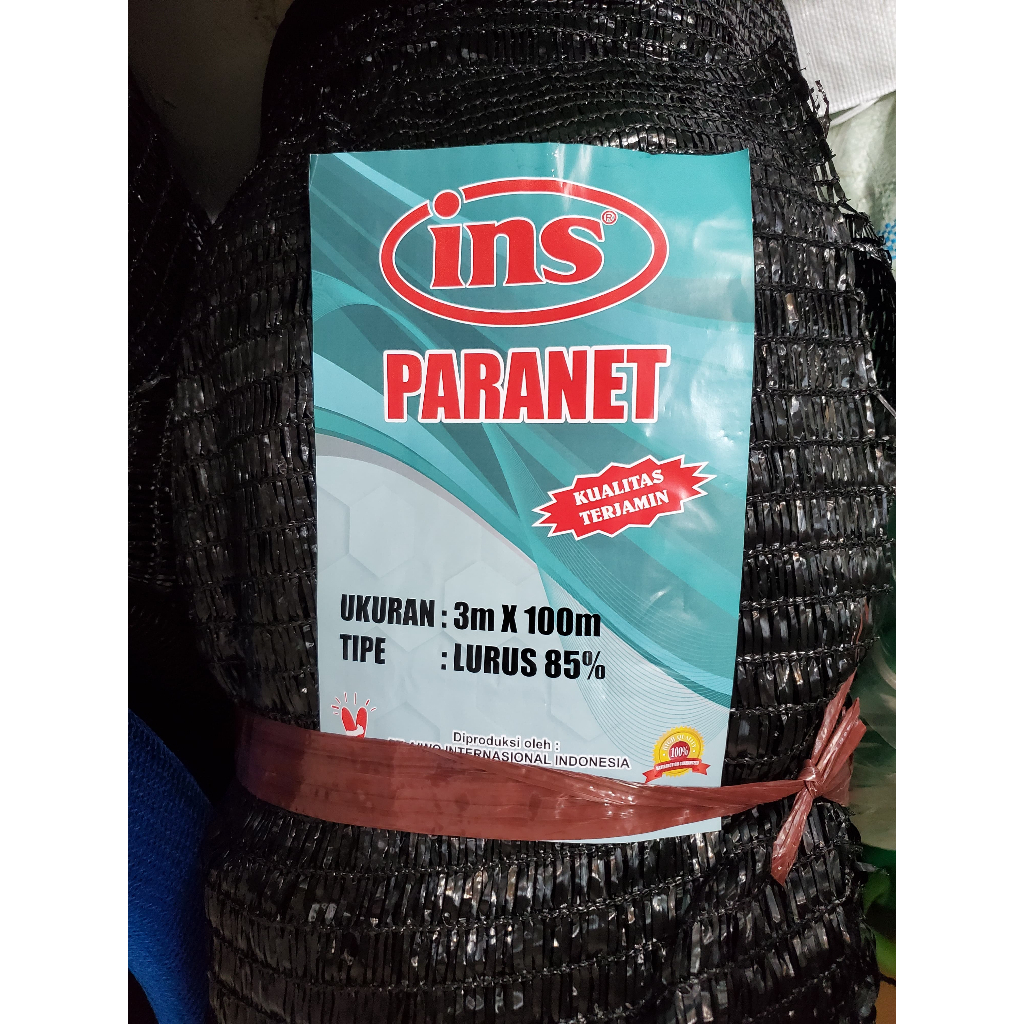 Jaring Paranet 85% 1 Roll  Panjang 100 Meter Lebar 3 Meter / Peneduh Atap Paranet 85%/ Penduh Tanama