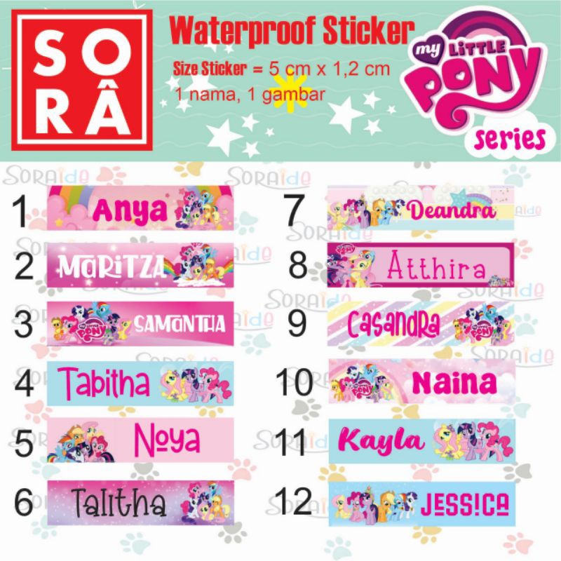 

Waterproof Sticker anak cute lucu Series