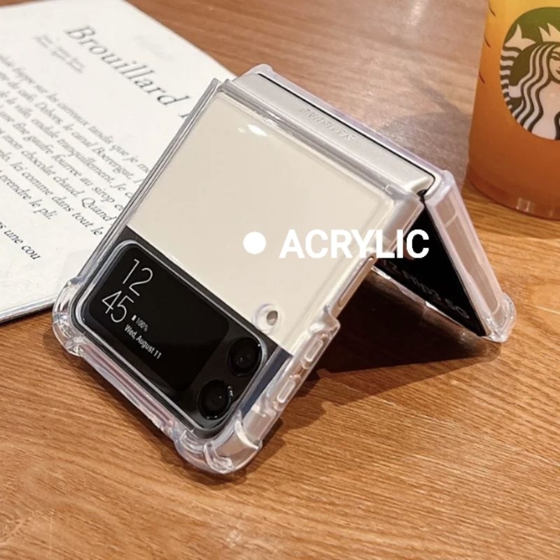 Casing Acrylic Bening Clear Case for Samsung Galaxy Z Flip 6 Z Flip 5 Z Flip 4 Z Flip 3 Z Flip 2 Z F