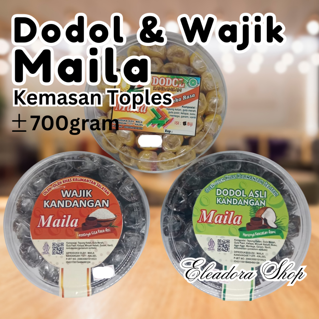 

Dodol Kandangan Merk Maila - Kemasan Toples - Khas Kalimantan Selatan
