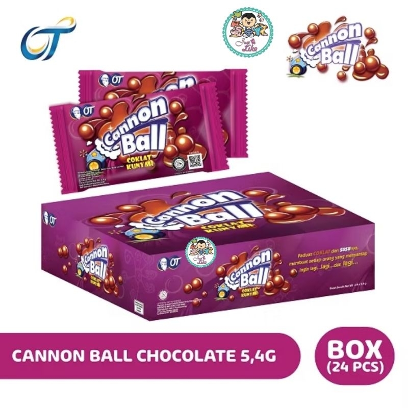 

Cannon Ball Snack Coklat Bola Kunyah (1 Box isi 24pcs)