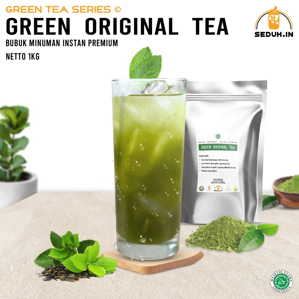 

SEDUHIN - OFFICIAL - Green Original Tea-Teh Hijau 1KG / Bubuk Minuman