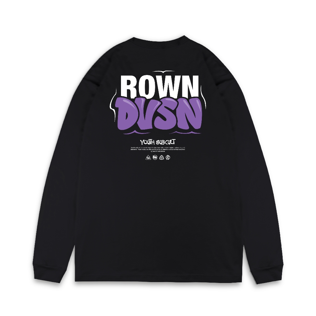 Rown Division Storage Longsleeve - Rowndvsn Kaos Panjang Brickish Hitam