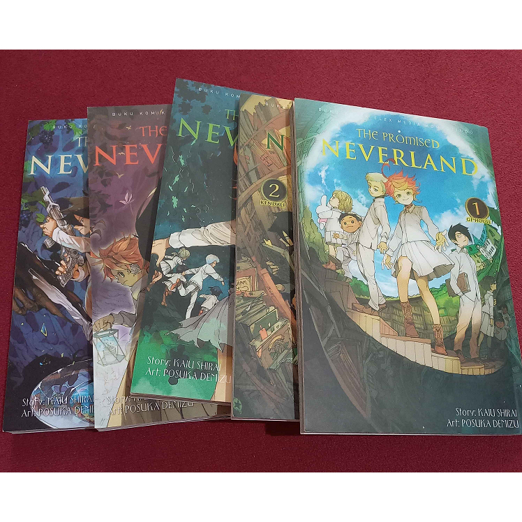 Komik The Promised Neverland vol 1,2,5,6,8