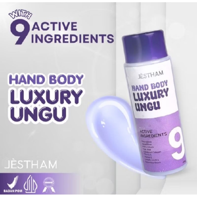 (ACEH) Jestham Hand Body Lotion Luxury Ungu 100 gram / lotion pemutih jestham / lotion luxury ungu j