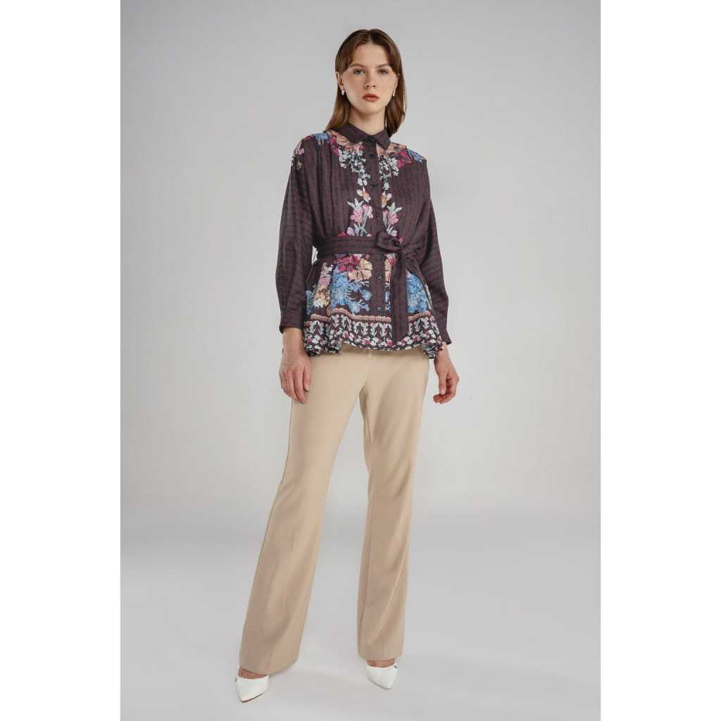 FLORAL SYMPHONY BATWING SHIRT POPPY  - BENANG JARUM