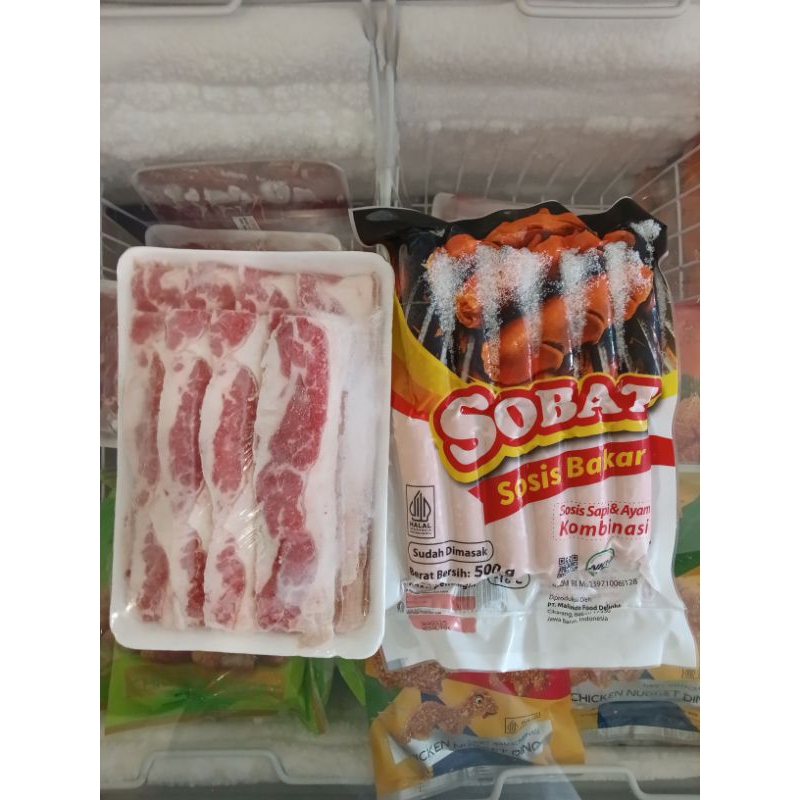 

shortplate 500gr dan sobat sosis bakar mini isi12