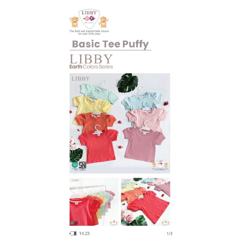 LIBBY BASIC TEE PUFFY // KAOS ANAK PEREMPUAN