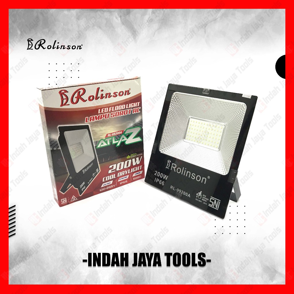 ROLINSON ATLAZ RL-99200A Lampu Sorot AC 200 Watt - LED Flood Light Tembak Penyorot CDL Lightning