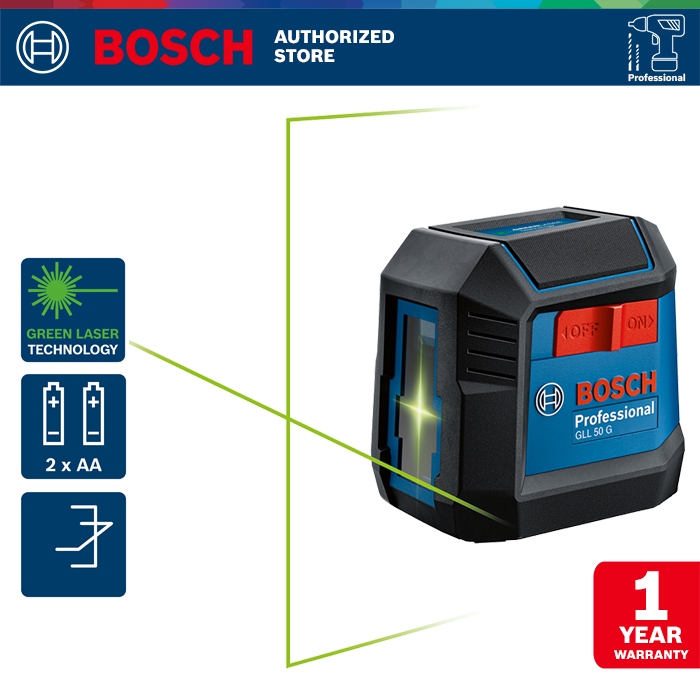 Bosch Laser Line Level / Laser Garis Waterpass 15Meter GLL 50 G (Green Laser)