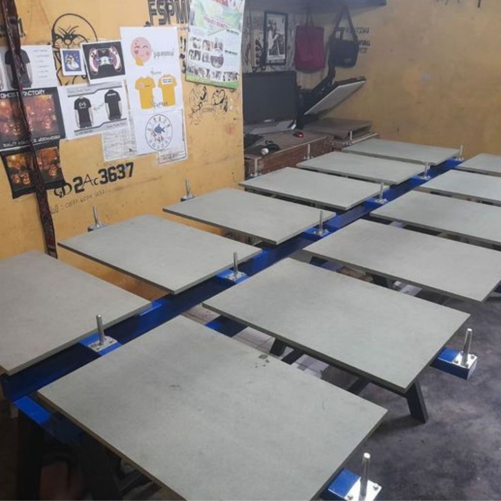 Meja sablon thailand 6 palet full lapis dan register