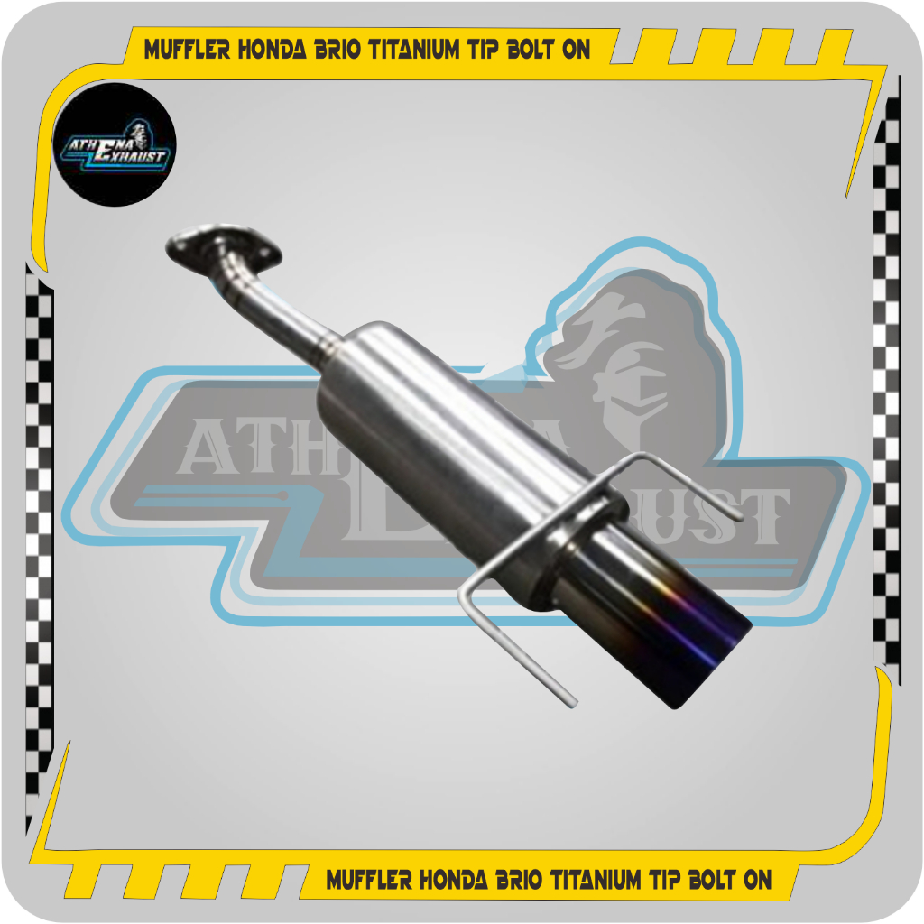 MUFFLER HONDA BRIO TITANIUM TIP BOLT ON