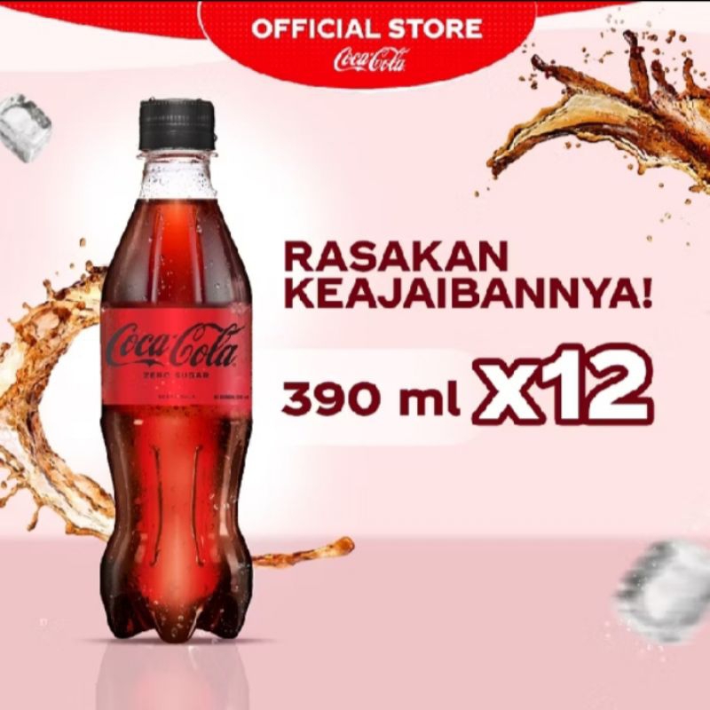 

coca-cola KEMASAN 390ML ISI 6 & 12 PCS PER PACK