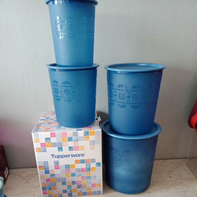 

mosaic canister set blue