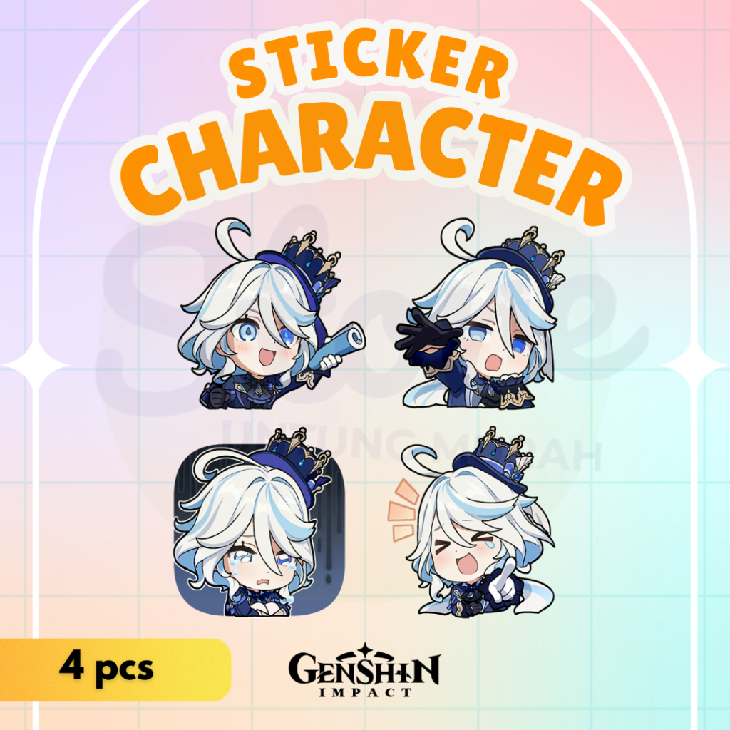 

Sticker Honkai Star Rail - [ Furina / Hutao / Mualani ] - Sticker Character Chibi !