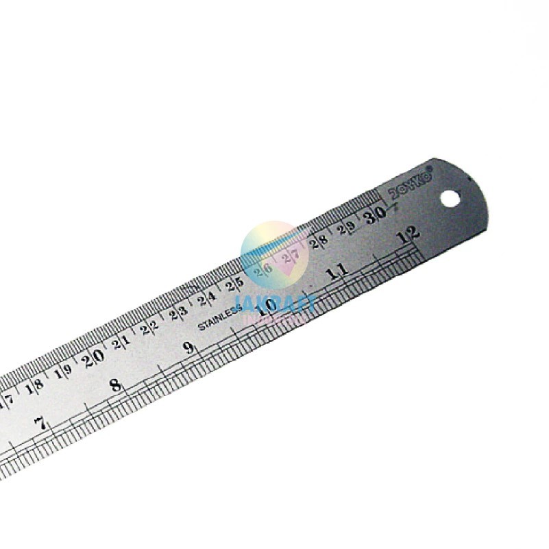 

Penggaris Besi JOYKO RL-ST30 Angka Huruf Cetak Grafir Laser Stainless Steel Ruler Panjang 30 Cm Kokoh Murah Anti Karat