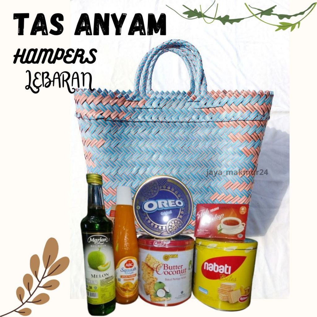 tas hampers lebaran unik / tas anyaman hampers murah