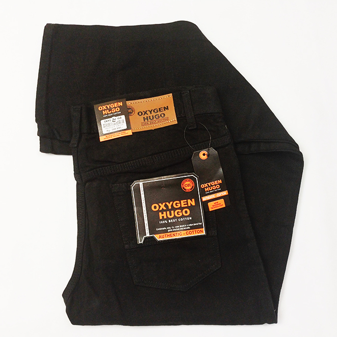 Celana panjang pria OXYGEN HUGO bahan Jeans premium tebal bagus terbaru