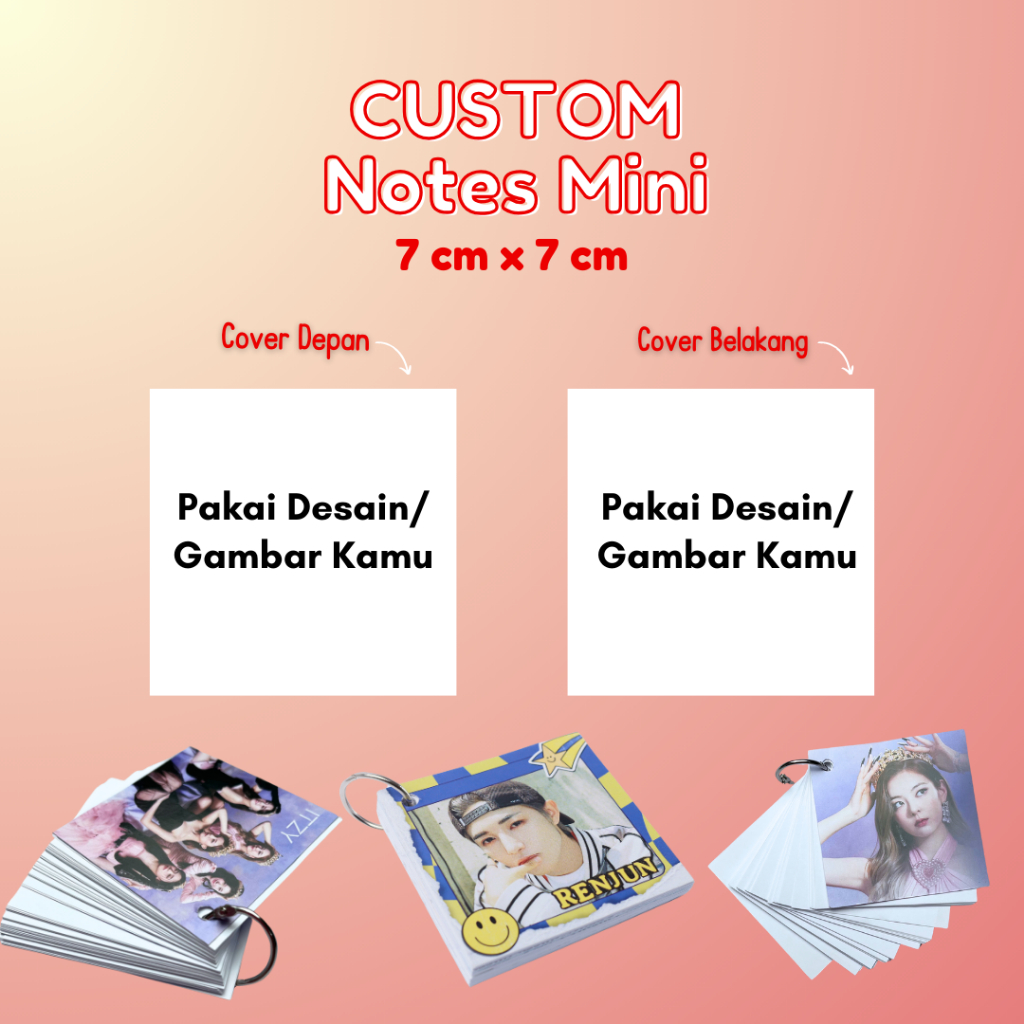 

Notes Mini CUSTOM - Notebook Murah, Aesthetic, Paket Hemat, Journal, Memo