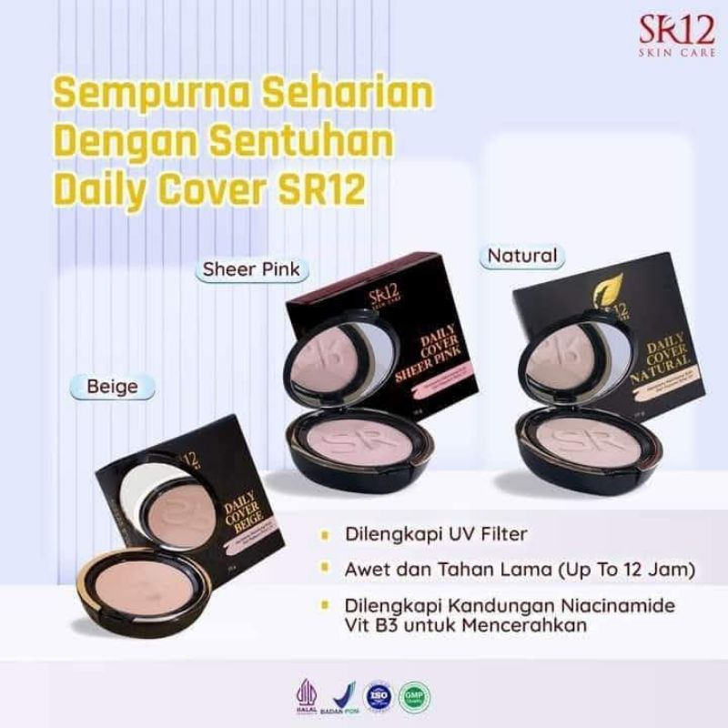 Daily Cover SR12/Bedak padat SR12/Bedak Sultan SR12/Bedak anti luntur SR12