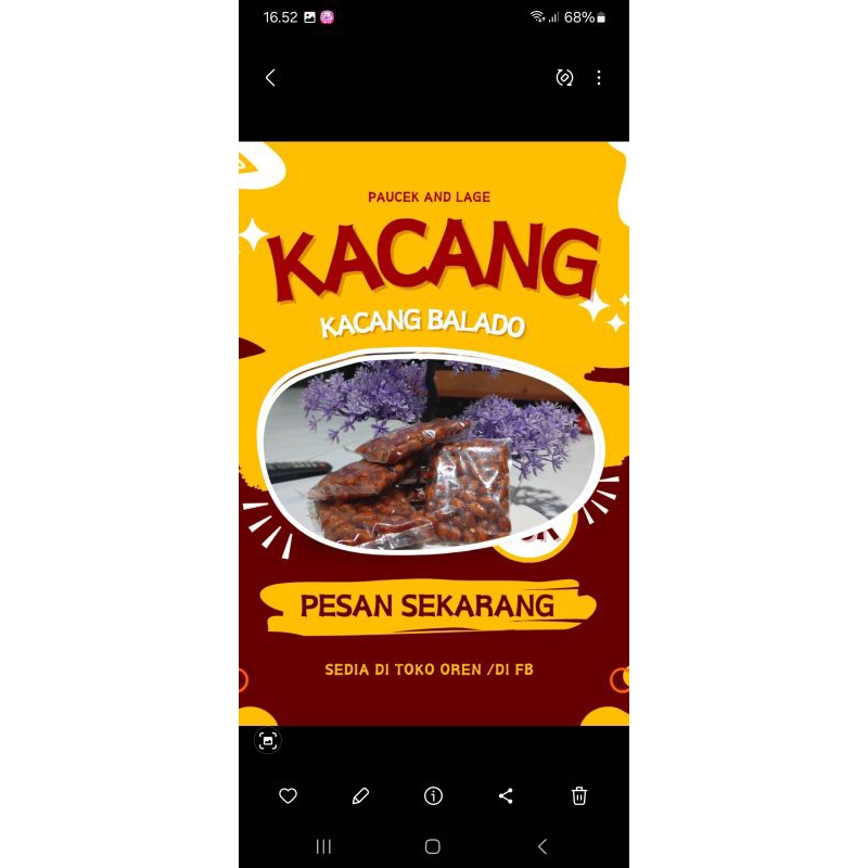 

Kacang Balado Pedas Manis