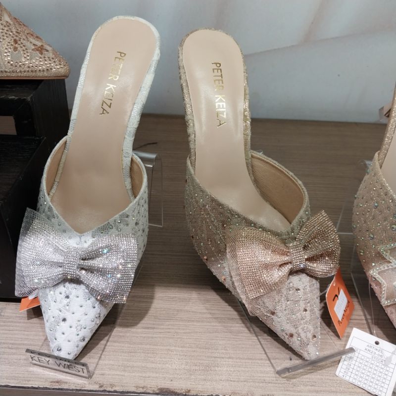 sepatu wanita pesta selop/mules heels 7cm PETER KEIZA ori