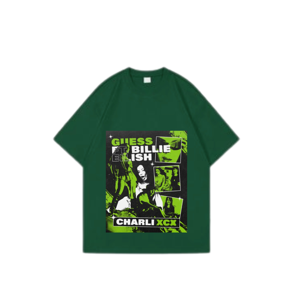 BILLIE EILISH CHARLI XCX GREEN TSHIRT