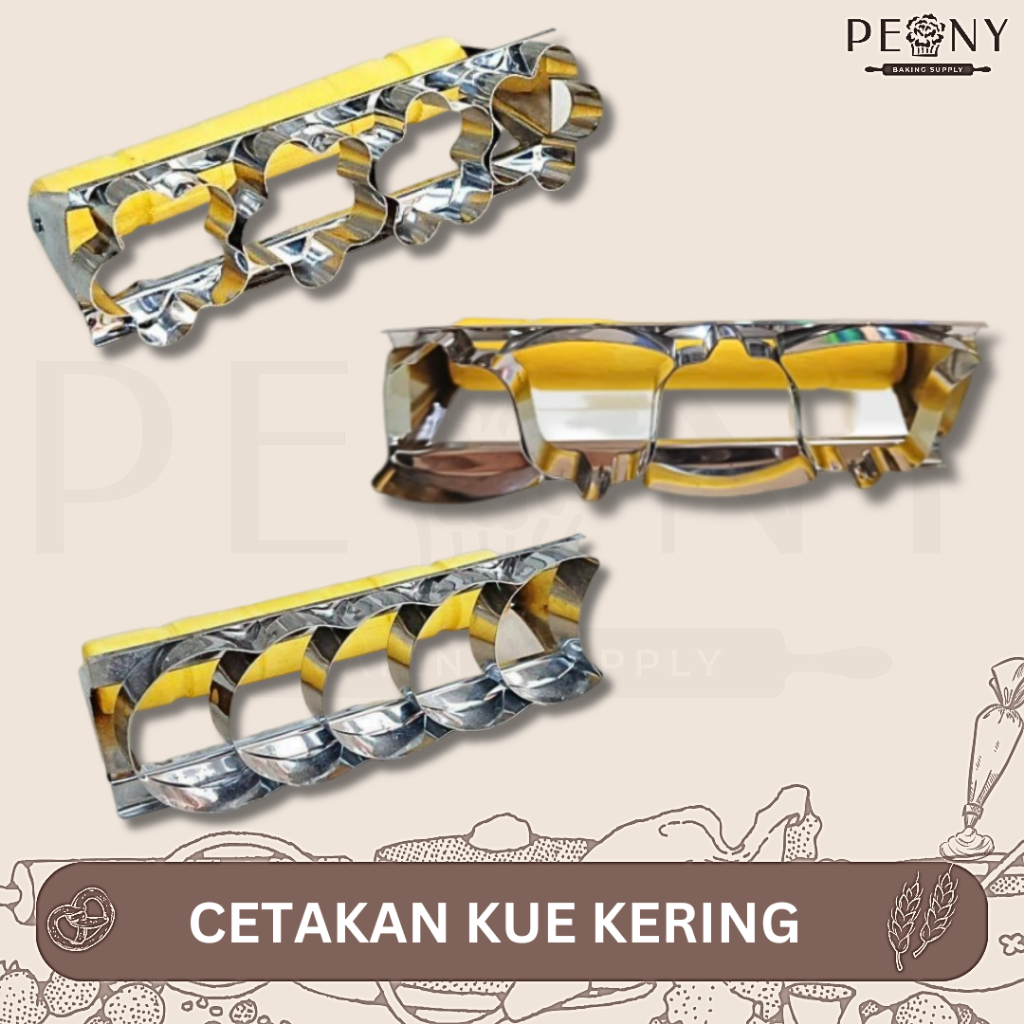 CETAKAN KUE KERING BERBAGAI BENTUK / CETAKAN KUE KERING BENTUK BUNGA / CETAKAN KUE KERING BENTUK LON