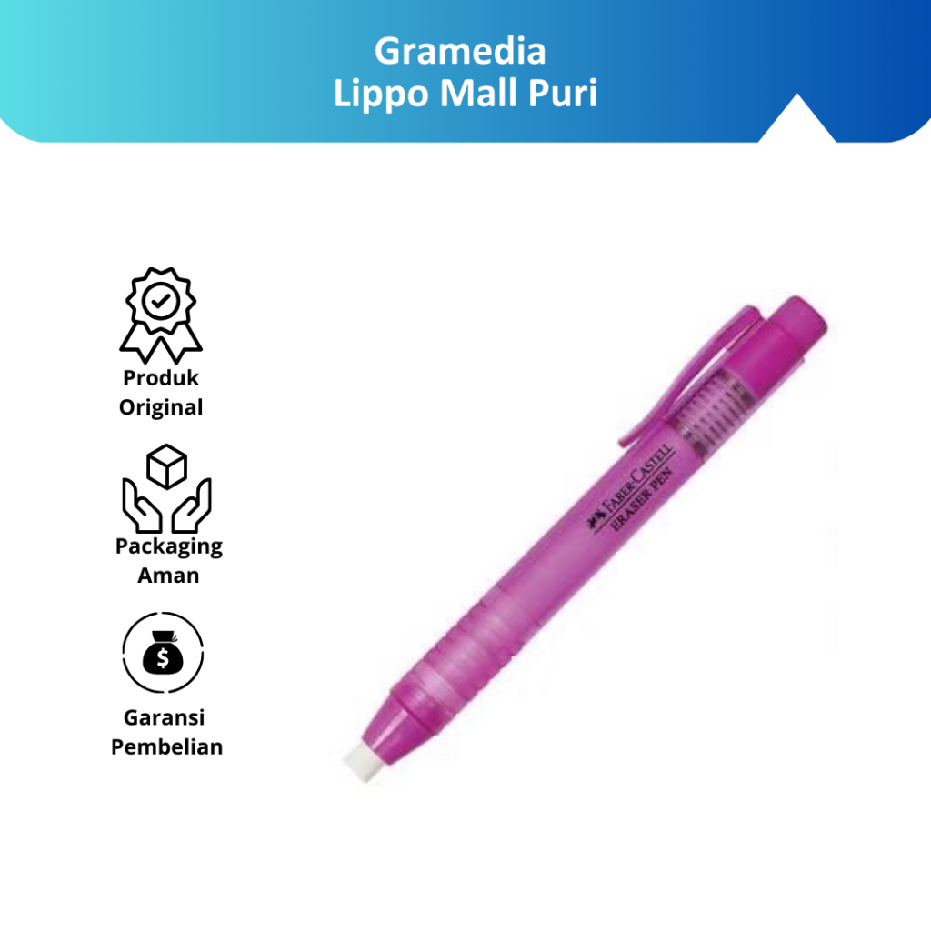 

Gramedia Lippo Mall Puri - Faber Castell - Eraser Pen Purple Barrel 583937