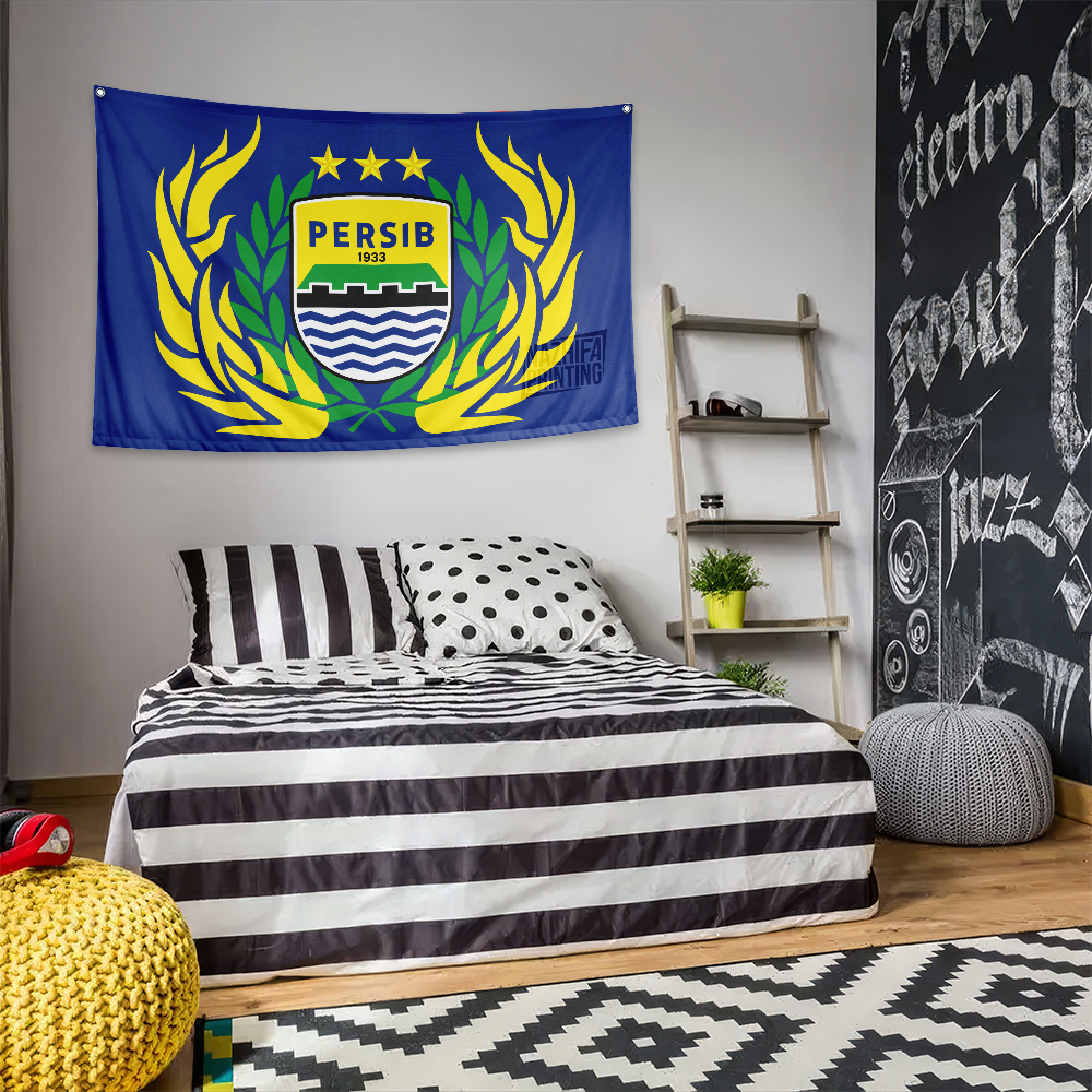 Nazhifa Printing - Poster Bendera Persib Maung Bandung Bobotoh, Ukuran Kecil - Besar