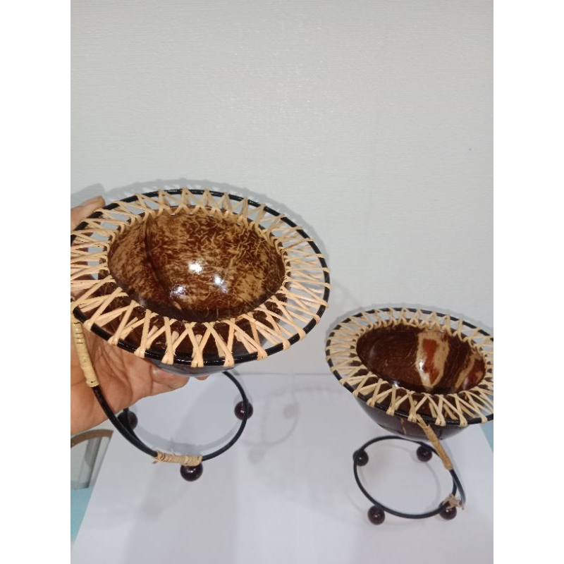 Mangkok Batok/Mug Batok kelapa/Mangkok permen batok kelapa/Toples batok kelapa tutup