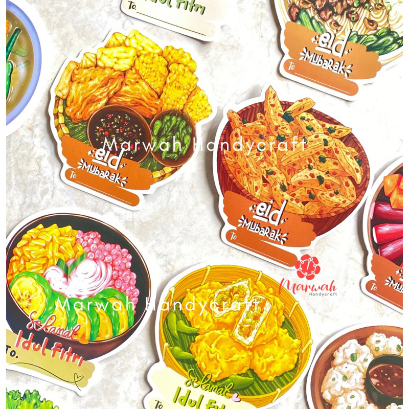 

(1 pcs) Amplop lebaran 3D makanan satu sisi Angpau Lebaran Unik Amplop Idul fitri