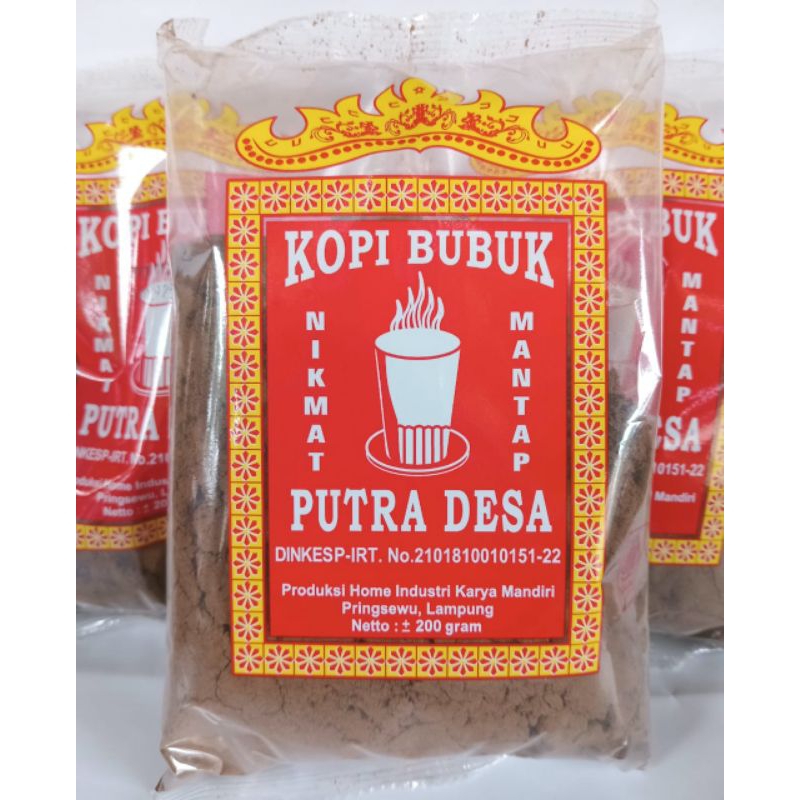 

1 Kg Kopi Putra Desa Kopi bubuk Robusta Lampung ( 200gr 5pcs )