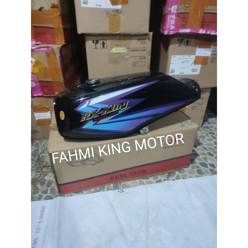 TANGKI TENGKI RXKING RX KING LIST BIRU 2002 GRES BARU KOMPLIT SIAP PASANG MERK TAKAYAMA