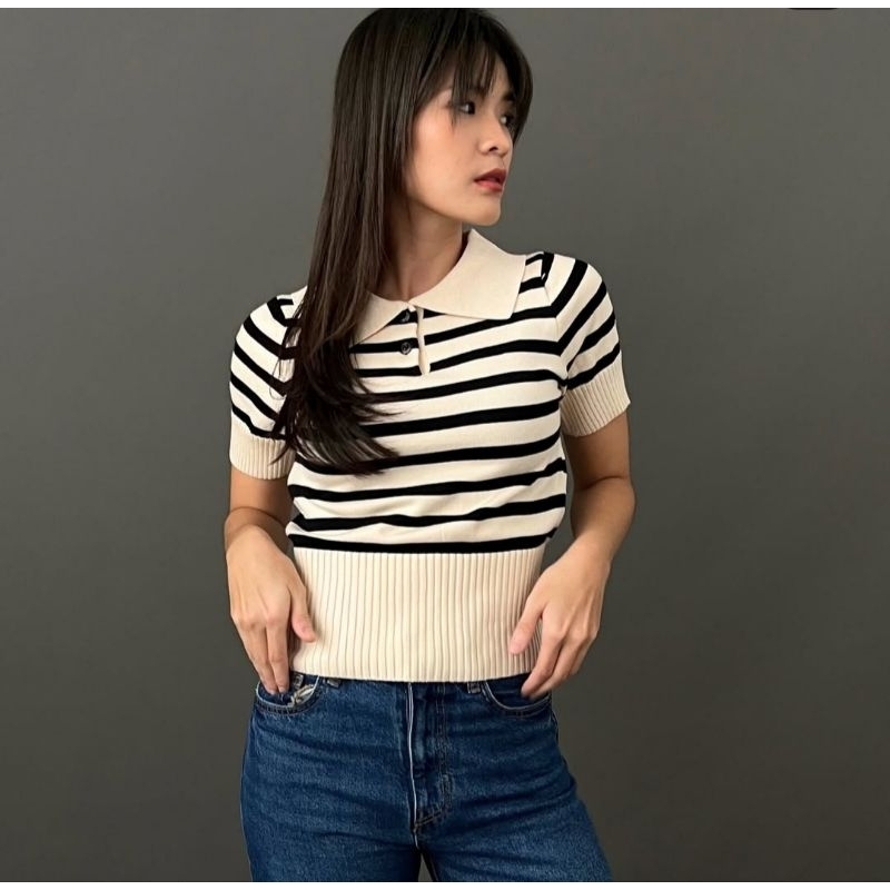 atasan rajut/knit/rajut import pinkdose/croptop