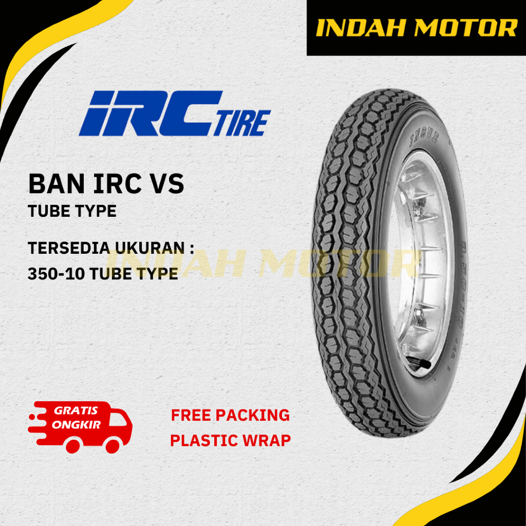 Ban Luar IRC VS | Ring 10 | Tubetype | 350-10 | Ban Motor | Ban Motor Vespa