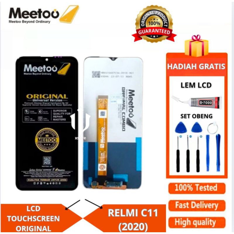 LCD TOUCHSCREEN RELMI C11 2020 (METO) FULLSET ORIGINAL FREELEM OBENG