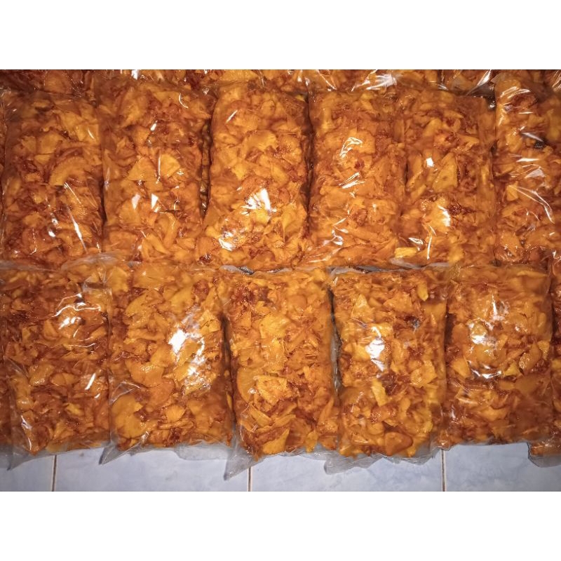 

Keripik ubi pedas manis renyah murah 1kg