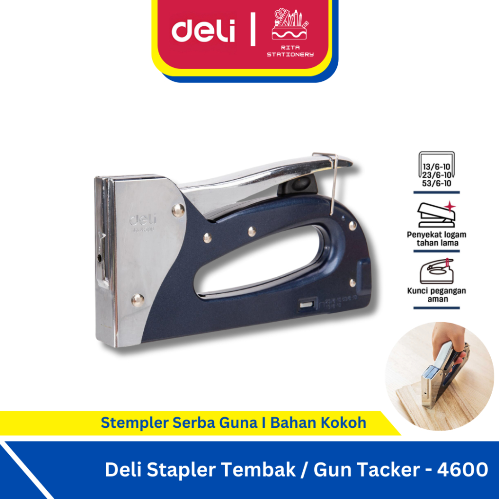 Deli Stapler Hekter Tembak / Gun Tacker - 4600