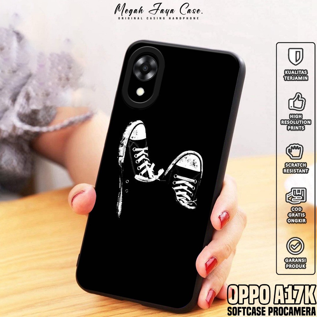 Case Oppo A17K - Softcase Hp Oppo A17K Motif BLCK - Casing Hp Oppo A17K - Silicon Hp Oppo A17K - Pel