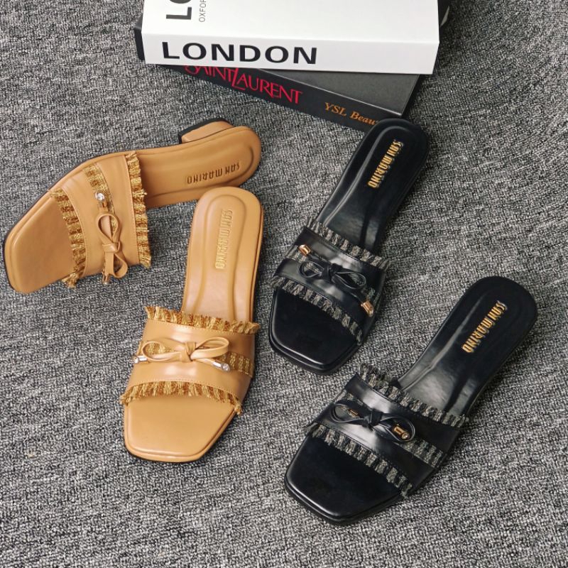 Sandal Wanita Selop Hak 3cm Empuk (Kirana)