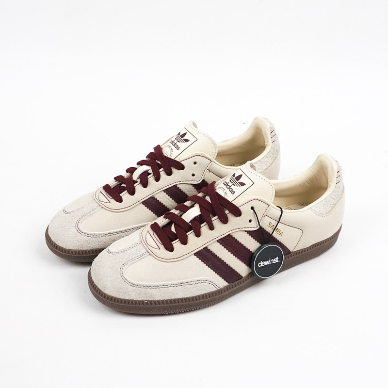Adidas Samba OG Wonder White Maroon