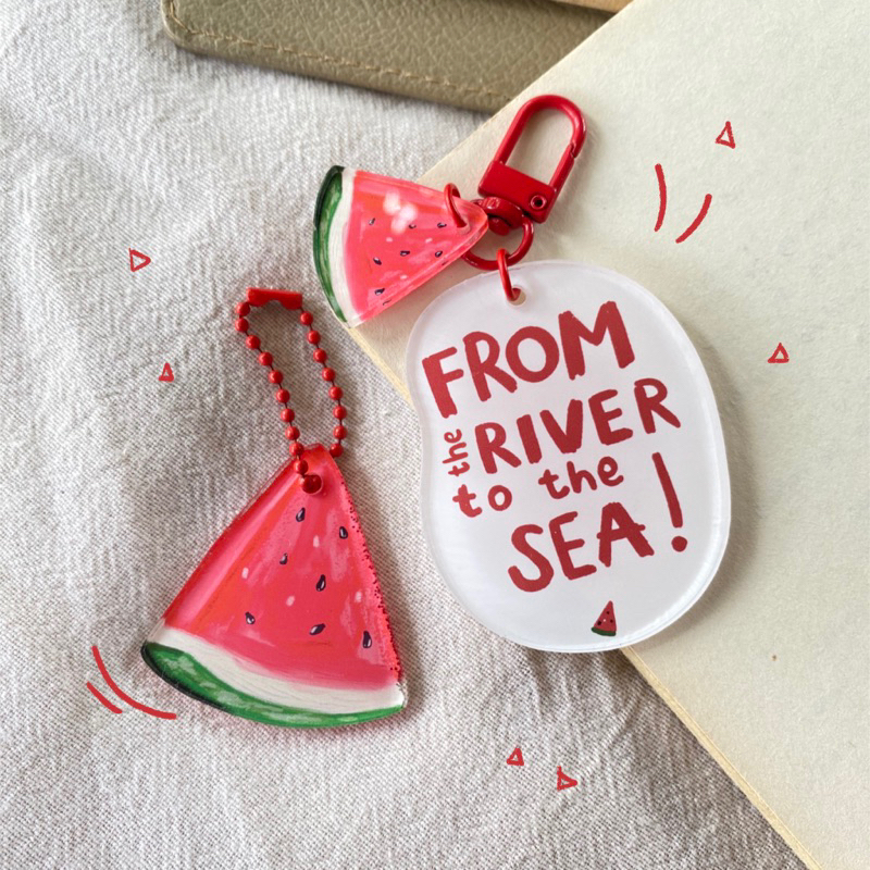 Watermelon Keychain Acrylic Donasi Palestina