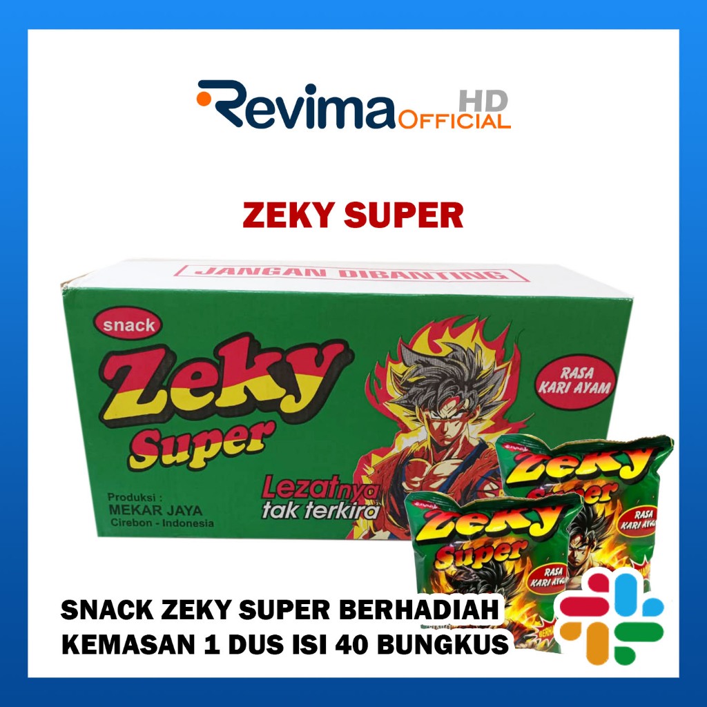 

Snack Ciki ZEKY SUPER 2000an BERHADIAH Kemasan 1 Dus isi 40 Bungkus