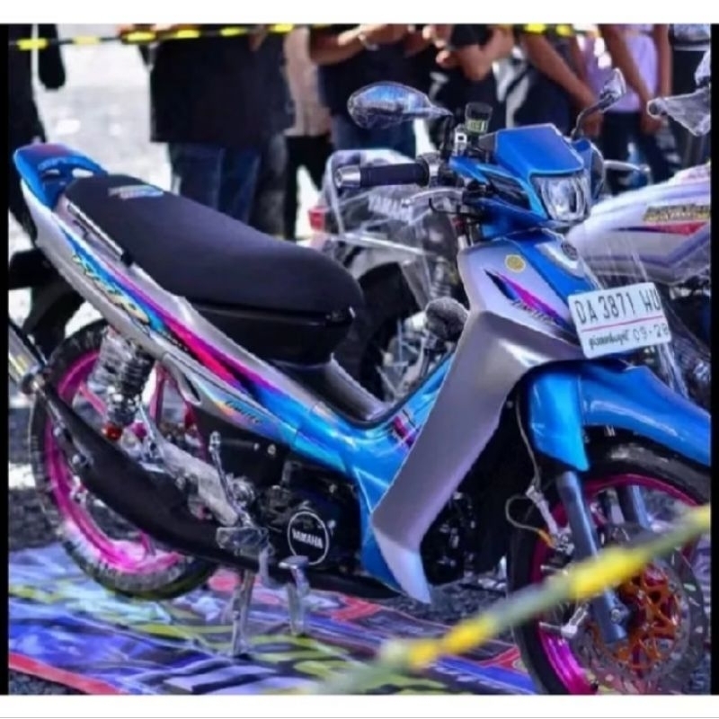 STRIPING FIZR variasi LE BIRU SILVER PINK HOLOGRAM CUSTOM