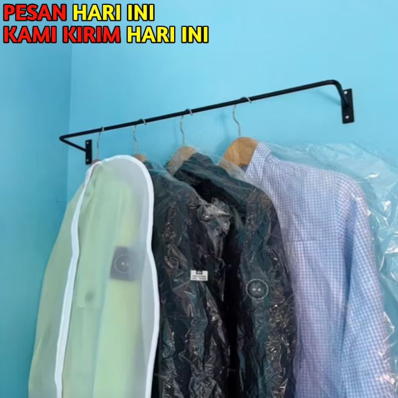 rak gantungan baju tempel dinding  / gantungan handuk tempel dinding / gantungan baju tempel
