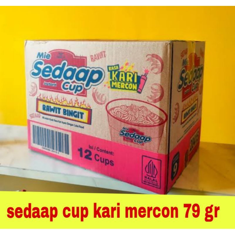 

Mie Sedaap Cup Rasa Kari Mercon Rawit Bingit 79 gr 1 Dus 12 Cup