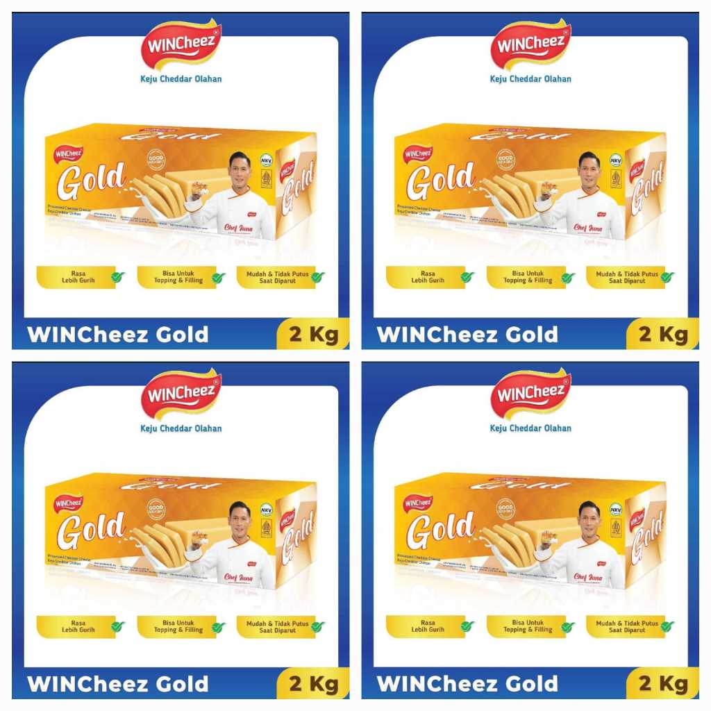

WINCheez Keju GOLD 2 KG Keju Cheddar x 4 blok
