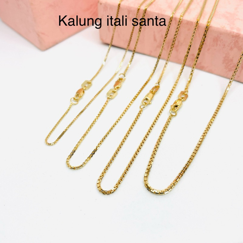 asha Kalung Emas kadar 375/8k asli panjang 42-44cm-/+
